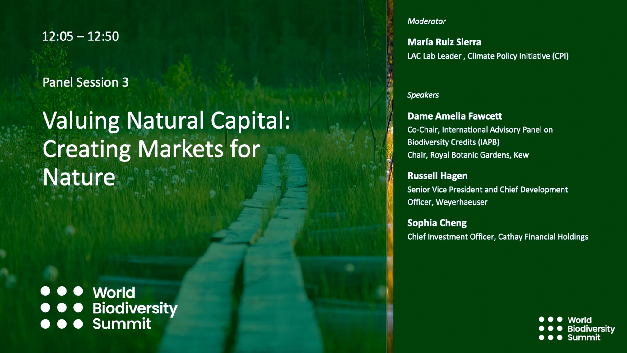 Valuing Natural Capital — Creating Markets for Nature